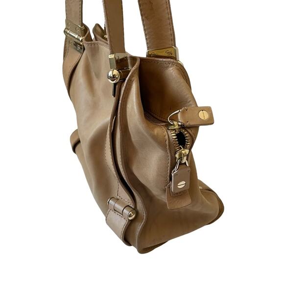 Jimmy Choo Parker Shoulder Bag Calfskin Leather Made in Italy Tan Neutral GUC - Picture 10 of 16